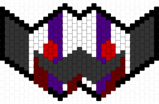 bloody puppet mask - black, brown, purple
