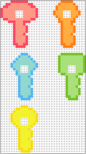Baby Keys - green, orange, yellow