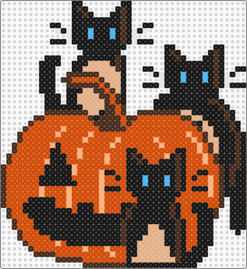 Spoopy Kitties - black, brown, red