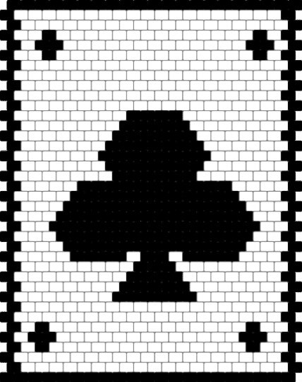 •Finished Playing Card Bag Panel• - bag panel, black, playing cards, white