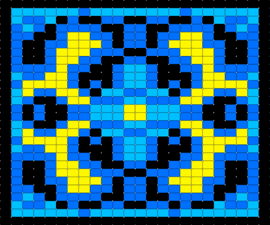 pony bead tapestry - blue