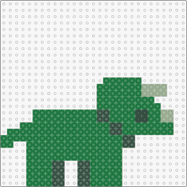 Triceretop - triceratops,dinosaur,prehistoric,animal,simple,cute,green