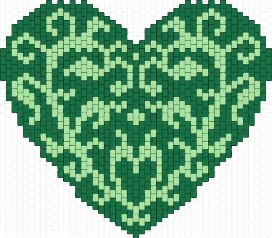 Leafy Heart - green, heart, holiday, love, teal, valentine