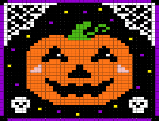 Pumpkin Tapestry - autumn, black, fall, halloween, holiday, jackolantern, orange, pumpkin, purple, spooky