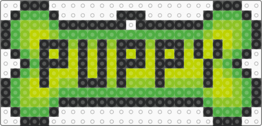 Puppy dog tag  (remix) - black, green