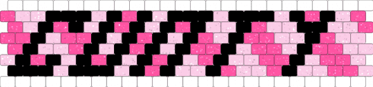 C#nty Slant Cuff - curse word, pink, striped, white