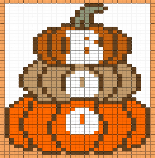 Boo pumpkin - brown, orange