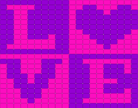 Love - pink, purple
