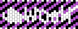 Wooli (Purple and black) - wooli,dj,text,diagonal,stripes,cuff,music,edm,white,purple