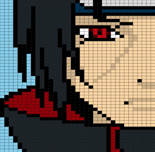 Itachi tapestry V2 - beige, black, light blue