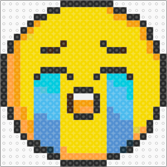Crying Emoji - light blue, yellow