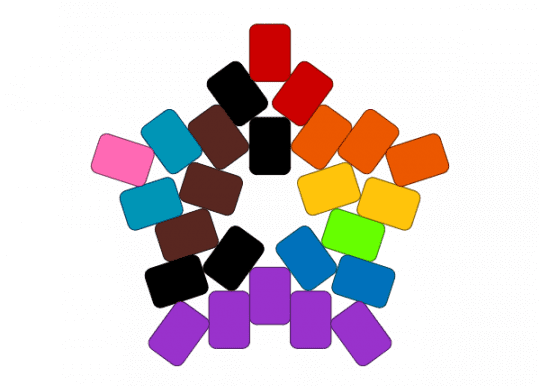 Progress pride star - brown, lgbtq, orange, pride, progress pride, progresspride, purple