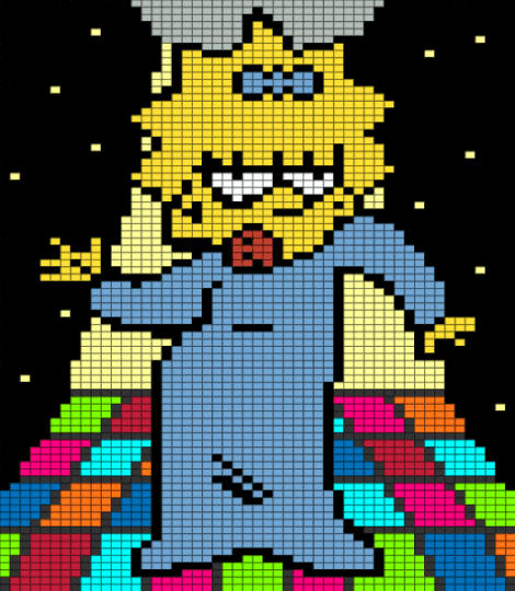 Mix Tape Maggie - black, light blue, yellow