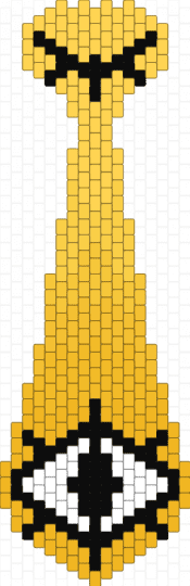 Bill Cipher Tie V1 - bill cipher, black, cartoon, character, gradient, gravity falls, tie, yellow