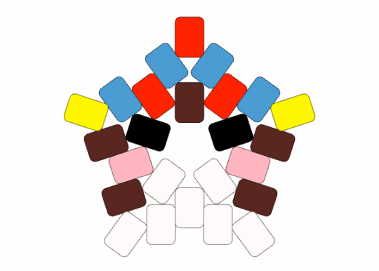 Pomni Star - brown, character, light blue, red