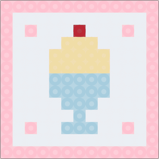 Ice Cream Soda Safety Pin - cute, ice cream, pink, white