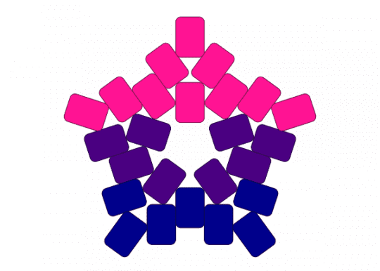 Bisexual star - bisexual, pink, pride flag, purple