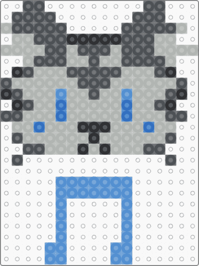 jammer keychain - beige, furry, gray, kaiju paradise, roblox
