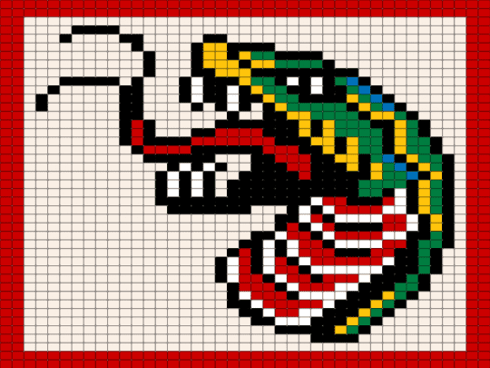 snake - red, white