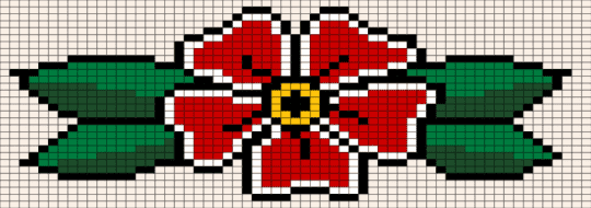 flower - green, red, white