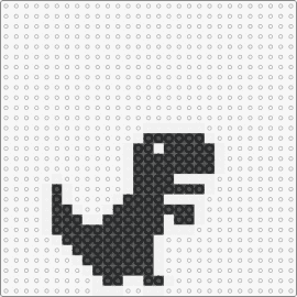 Chrome Dino - chrome,google,dinosaur,internet,silhouette,black