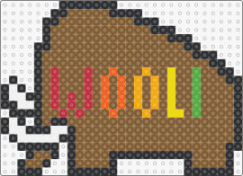 wooli with better tusk - wooli,mammoth,text,dj,music,edm,animal,logo,colorful,brown