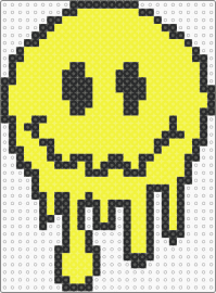 Smile Melting - smiley,melting,psychedelic,drippy,face,charm,yellow