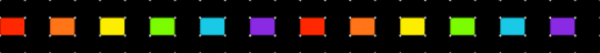 Rainbow Ladder Stitch - black, colorful, green, orange, purple