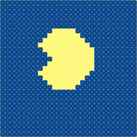 blocky pac-man - pacman,arcade,retro,classic,character,namco,video game,yellow,blue