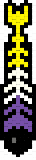 Nonbinary feesh tie - animal, black, fish, pride, purple, yellow