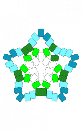 gay star - green, light blue