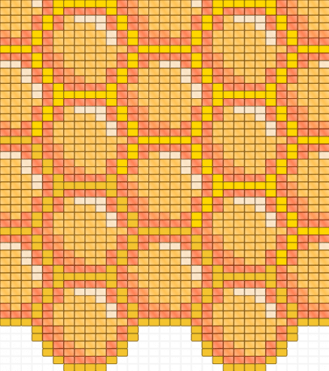 Honey comb flag - orange, red