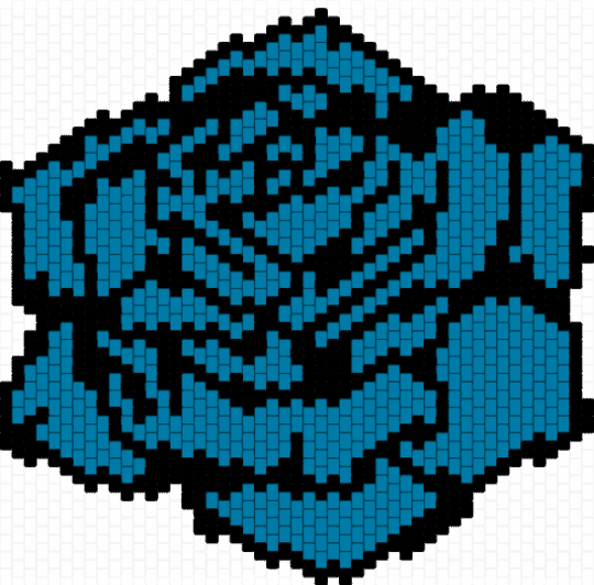 Giant Ado flower - black, blue