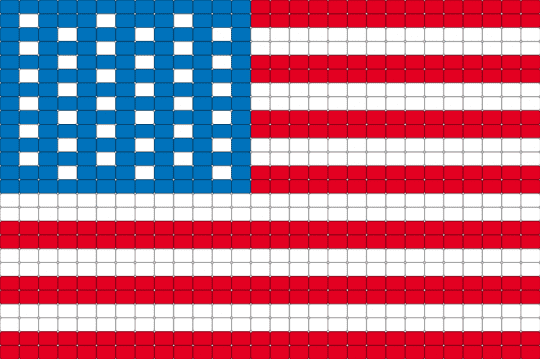USA Flag - blue, red