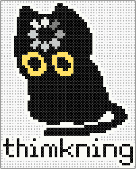 Kitty - black, white, yellow