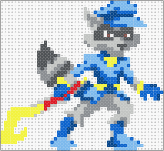Sly Cooper - beige, blue, gray, light blue