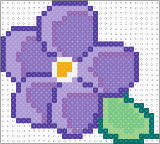 Flower - blue, pink, purple