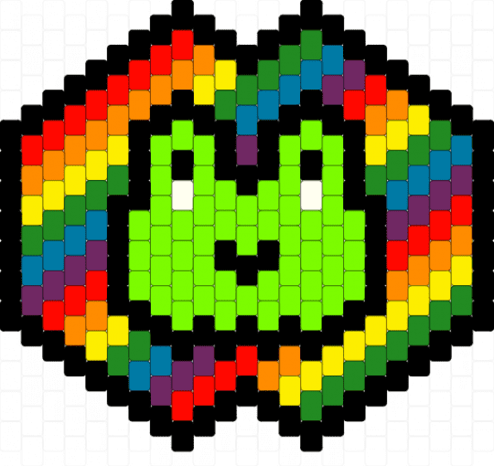 Rainbow Frog Mask - green