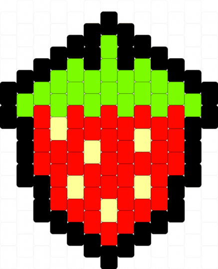Strawberry Charm - cute, fruit, green, red, strawberry