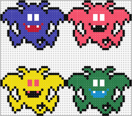Dragon Warrior Drakees v2 - green, purple, red, yellow