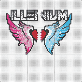 ILLENIUM - illenium,logo,love,phoenix,affection,heart,couple,dj,edm,music,light blue,pink,gray