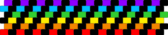 Rainbow striped cuff! - black, colorful, light blue, rainbow, red, yellow