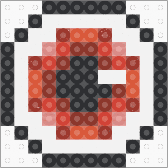 Red eye perler!(CHECK DESC) - eye, necklace charm, perler, perler charm, red, weirdcore