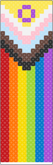 Pride flag + intersex - colorful, green, orange, yellow