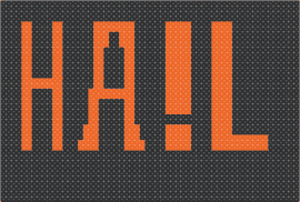 spongebob - ha!l,hail,text,sign,simple,orange,black