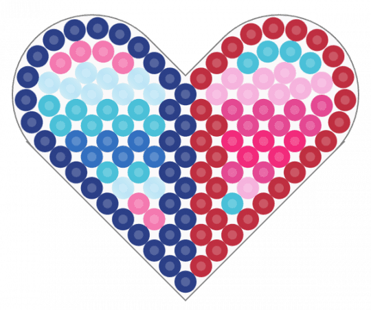 Transmasc and Transfem Duo Necklace Charms - blue, charm, friendship, heart, pink, pride, red, trans, transgender