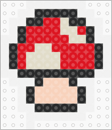 mushroom - beige, red