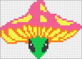 Trippy Alien Mushroom Head - lsdream,alien,mushroom,psychedelic,character,dj,music,edm,pink,yellow,green