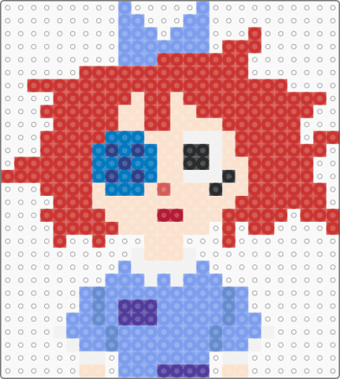 ragatha perler (⁠◍⁠•⁠ᴗ⁠•⁠◍⁠) - beige, character, light blue, ragatha, red, tadc, the amazing digital circus