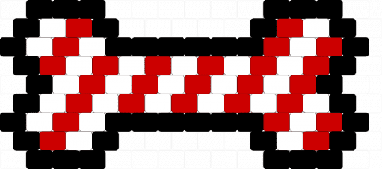 Bone W/ Stripes - red, white